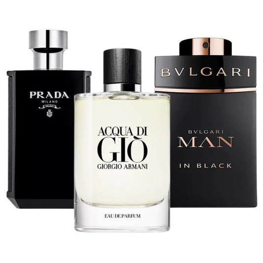 CUMPĂRĂ 1 SI PRIMESTE 3 - Prada L’Homme | Giorgio Armani Acqua di Giò | Bvlgari Man In Black 100ml ®